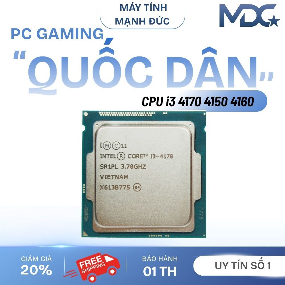 Bộ vi xử lý core i3 4150, i3 4130, i3 4160, i3 4170 hàng bóc máy đẹp
