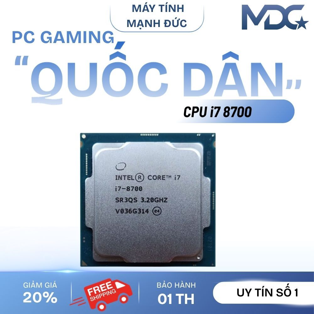 [ Siêu Rẻ ] Bộ vi xử lý Intel Core i7 8700 | i7 9700 CPU với 6 nhân và 12 luồng, hàng tháo máy bảo h