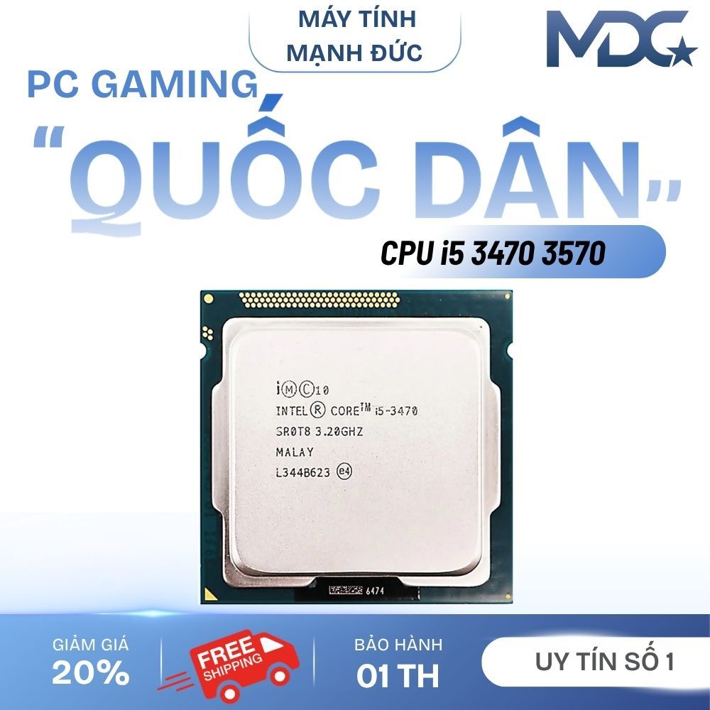 Bộ vy xử lý core i5 2400, i5 3470, i5 3570, i5 3570K SK 1155 hàng bóc máy đẹp