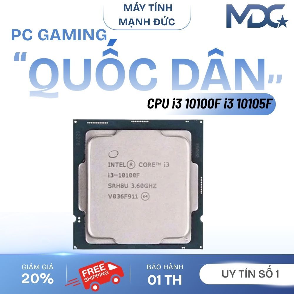 [ Siêu Rẻ ] Bộ vi xử lý Intel Core i3-10100F | i3 10105F là một CPU thế hệ thứ 10, hàng tháo máy bảo
