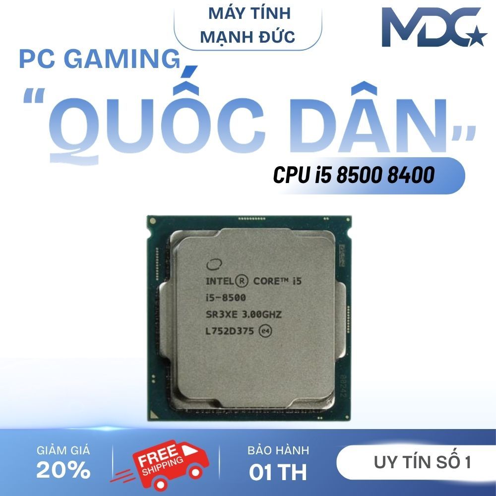 [ Siêu Rẻ ] Bộ vi xử lý Intel Core i5 8400 | i5 8500 | i5 8600K hàng tháo máy bảo hành 1 tháng