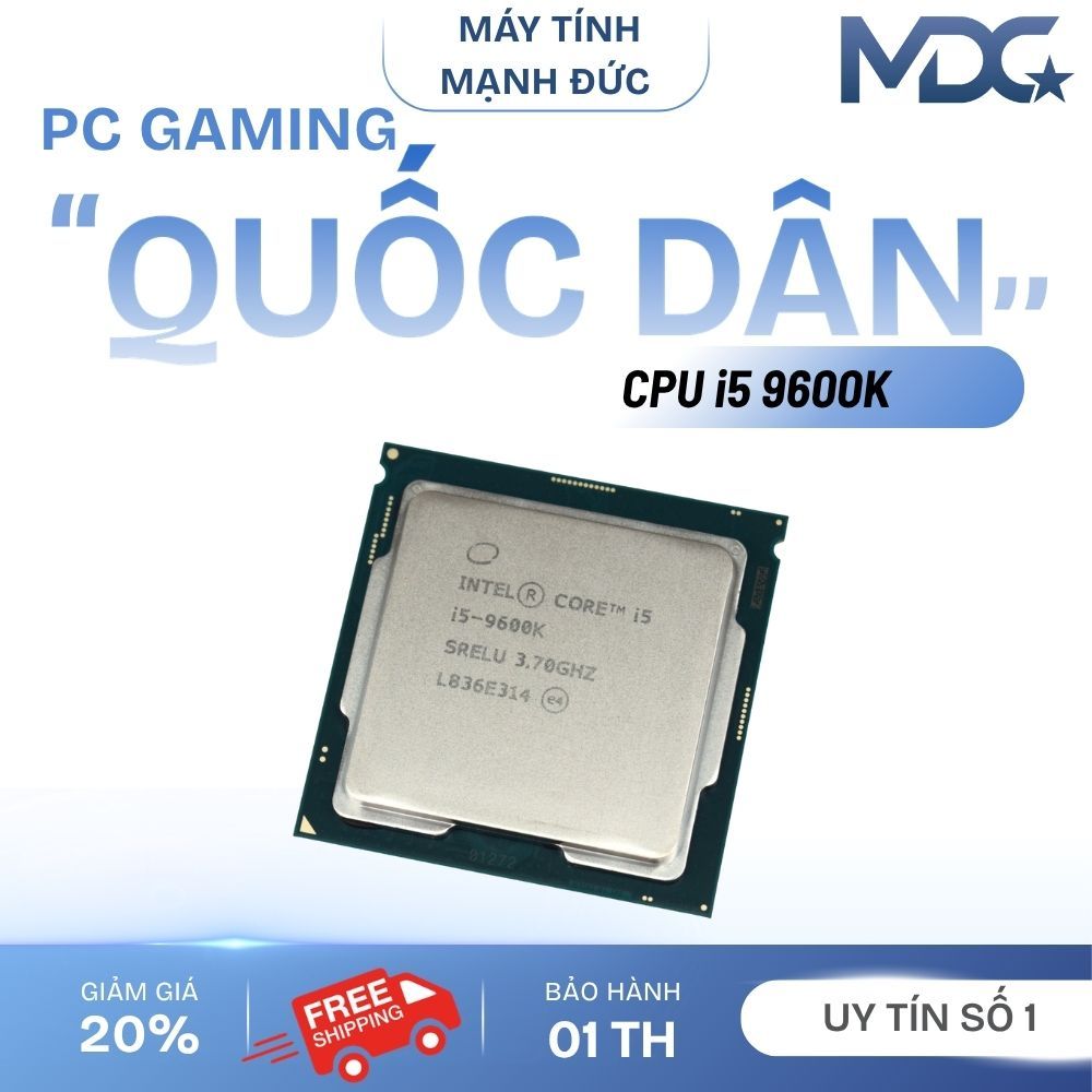 [ Siêu Rẻ ] Bộ vi xử lý Intel Core i5 9600K hàng tháo máy bảo hành 1 tháng