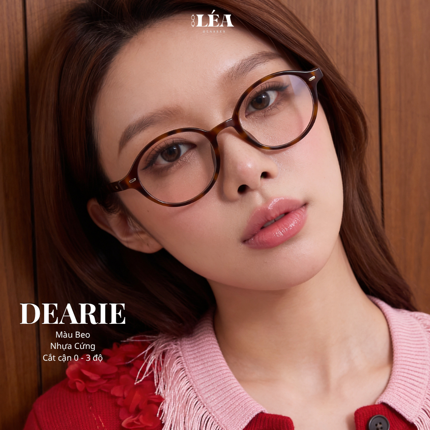 Kính mắt Oval Chuyên Lắp Cận LÉAGLASSES - DEARIE chất liệu nhựa cao cấp Y2K Bayonetta | BigBuy360 - bigbuy360.vn