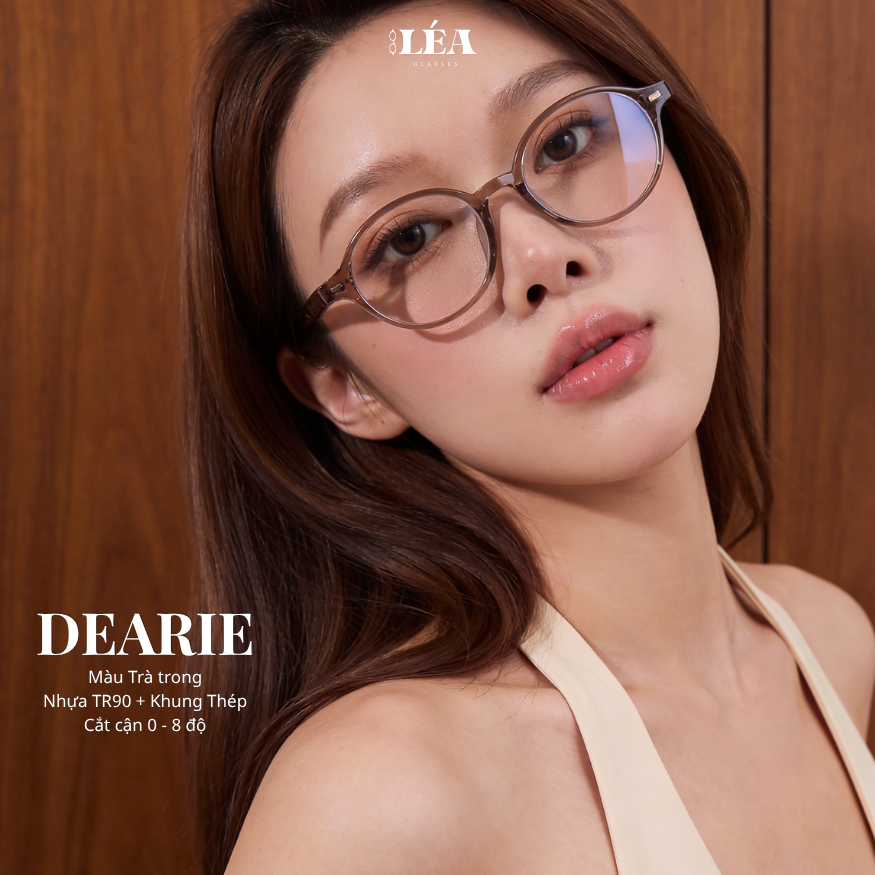 Kính mắt Oval Chuyên Lắp Cận LÉAGLASSES - DEARIE chất liệu nhựa cao cấp Y2K Bayonetta | BigBuy360 - bigbuy360.vn