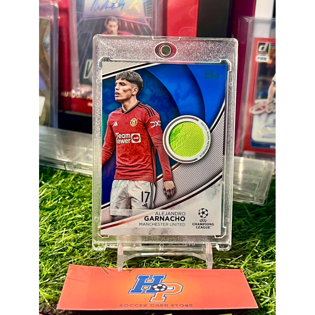 Thẻ bóng đá Garnacho Mảnh Áo /99 Match Worn Topps UCC 2023/24