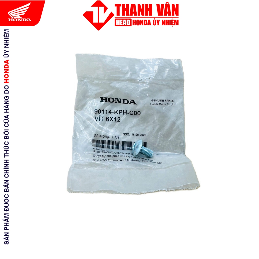Ốc Vít 6x12 dùng chung nhiều xe 90114-KPH-C00 Honda chính hãng
