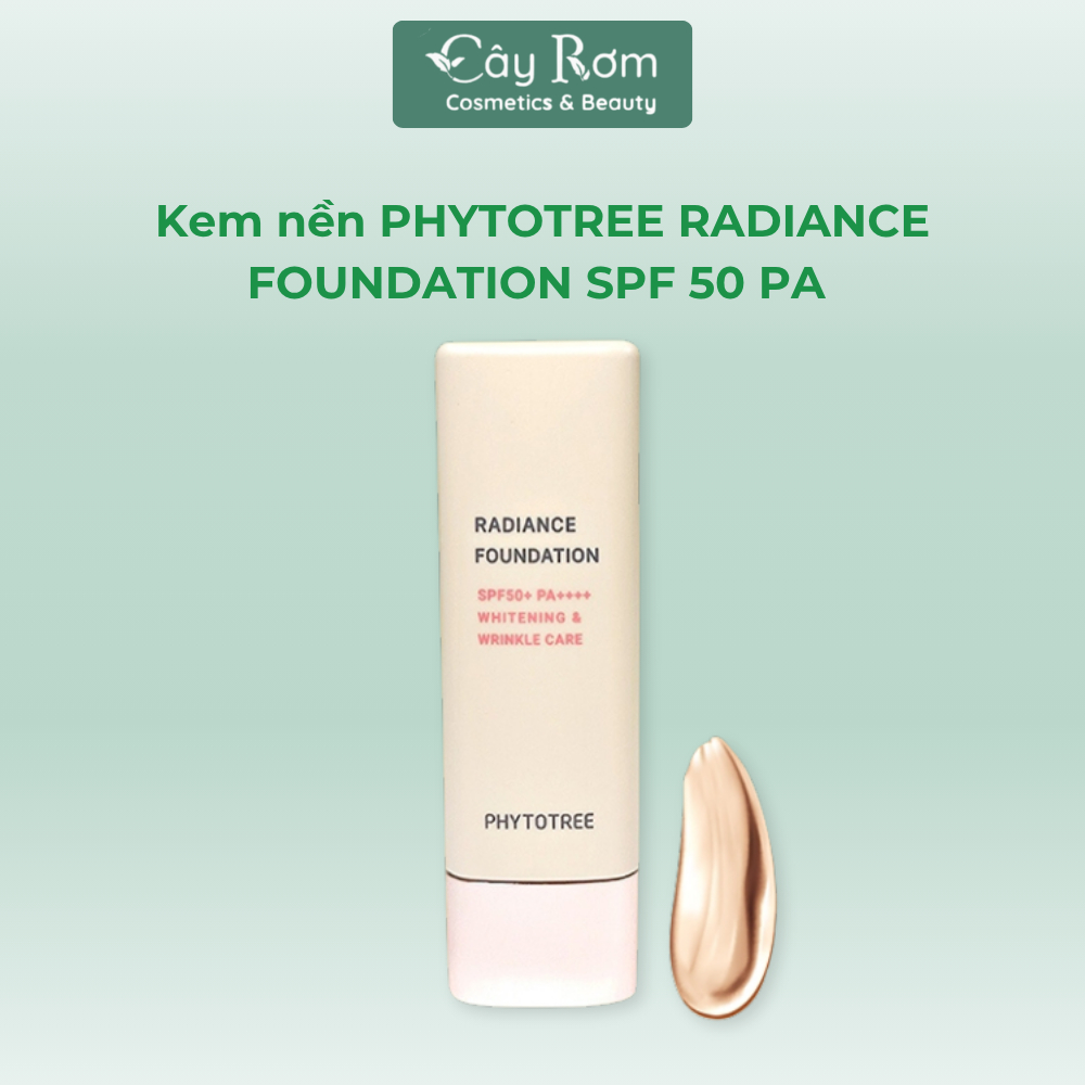 [Mới Về] Kem nền PHYTOTREE RADIANCE FOUNDATION SPF 50 PA ++++ N21 kem nền chống nắng | Cây Rơm
