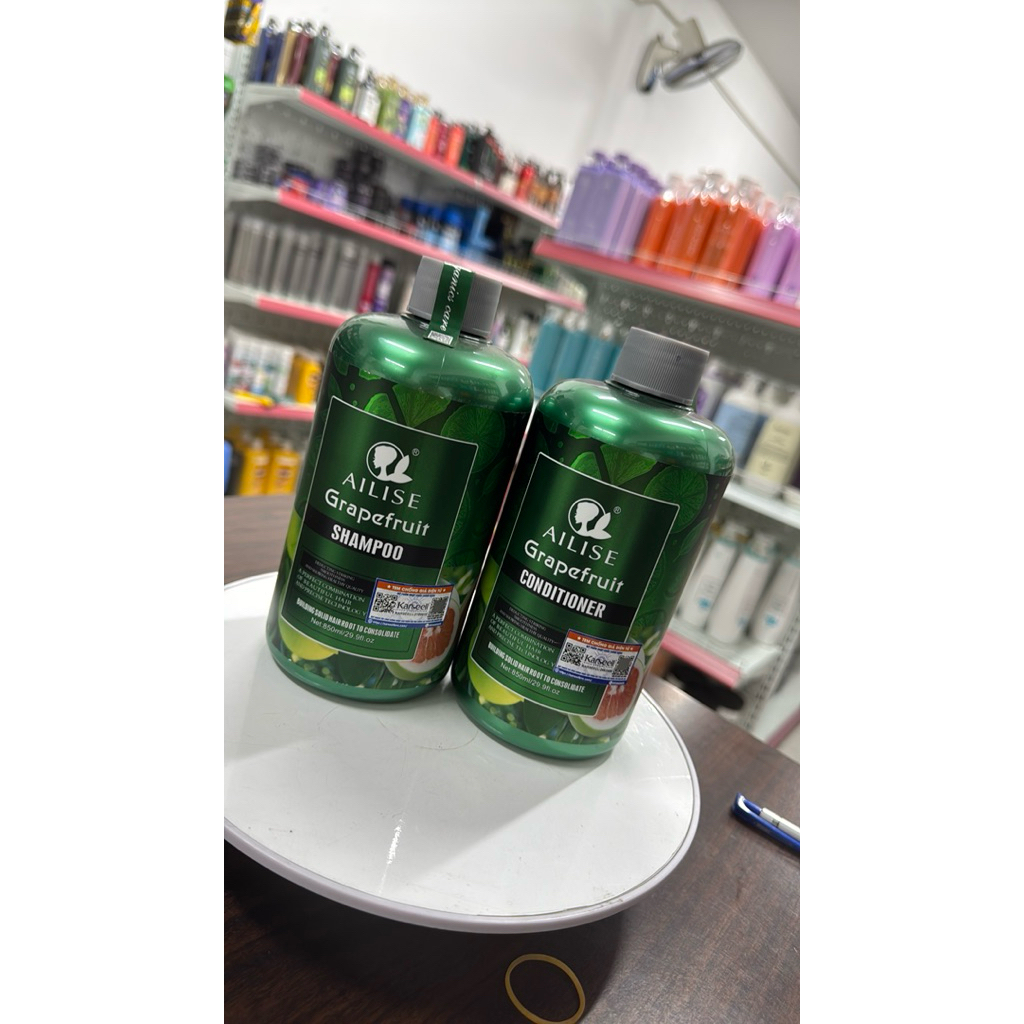 CẶP DẦU GỘI XẢ PHỤC HỒI Bưởi AILISE Grapefruit 850ML COLLAGEN. HÀNG CHÍNH HÃNG ALYA