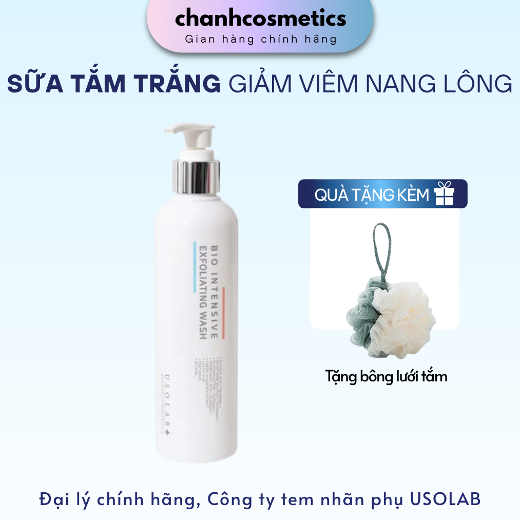 [HÀNG CÔNG TY] Sữa Tắm Trắng Usolab Bio Intensive Exfoliating Wash 250ml CHANH COSMETICS