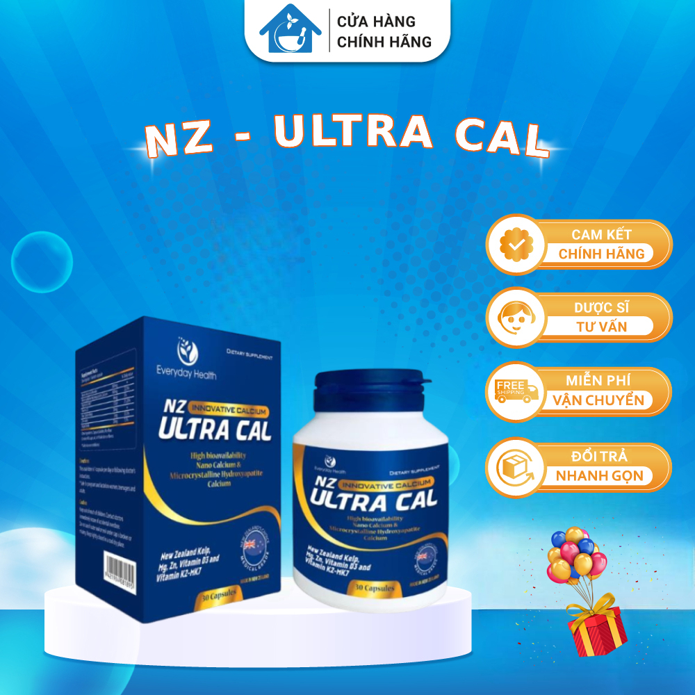 Canxi Hữu Cơ NZ-ULTRA CAL Bổ Sung Canxi Cho Bà Bầu Và Bé Giảm Nguy Cơ Thiếu Canxi Tăng Sức Khỏe Xươn