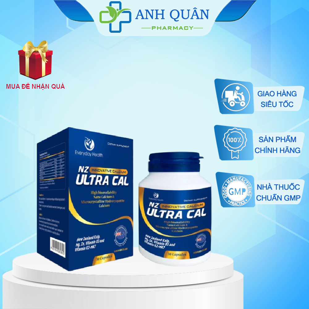 Canxi Hữu Cơ NZ-ULTRA CAL Bổ Sung Canxi Cho Bà Bầu Và Bé Giảm Nguy Cơ Thiếu Canxi Tăng Sức Khỏe Xươn