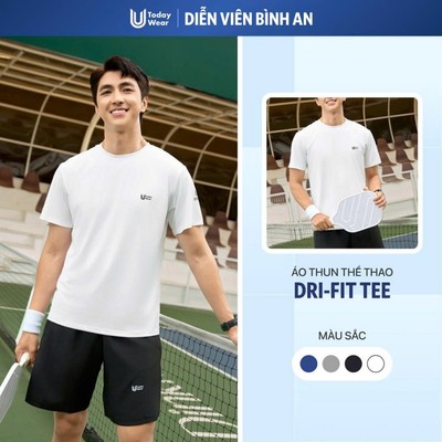 Áo thun thể thao nam DRI-FIT TEE Today U Wear form suông thấm hút mồ hôi chơi pickleball tennis chạy bộ tập gym