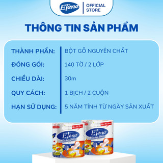 Giấy Lau Bếp Thấm Dầu Đa Năng Elene Tiện Lợi, Đa Năng, Tiết Kiệm - Túi 2 cuộn, 2 lớp, dài 30M
