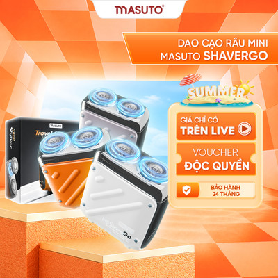Máy cạo râu Masuto ShaverGo lưỡi dao kép mỏng Chống nước IPX7 cạo khô hay ướt đều thoải mái