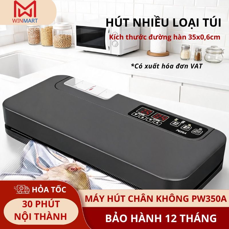 Máy Hút Chân Không P350A Cao cấp Không Kén Túi - Sử Dụng Kinh Doanh - Bảo Hành 12 Tháng