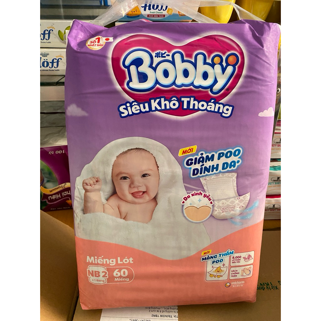 Miếng Lót Sơ Sinh Bobby Nb2 60Miếng