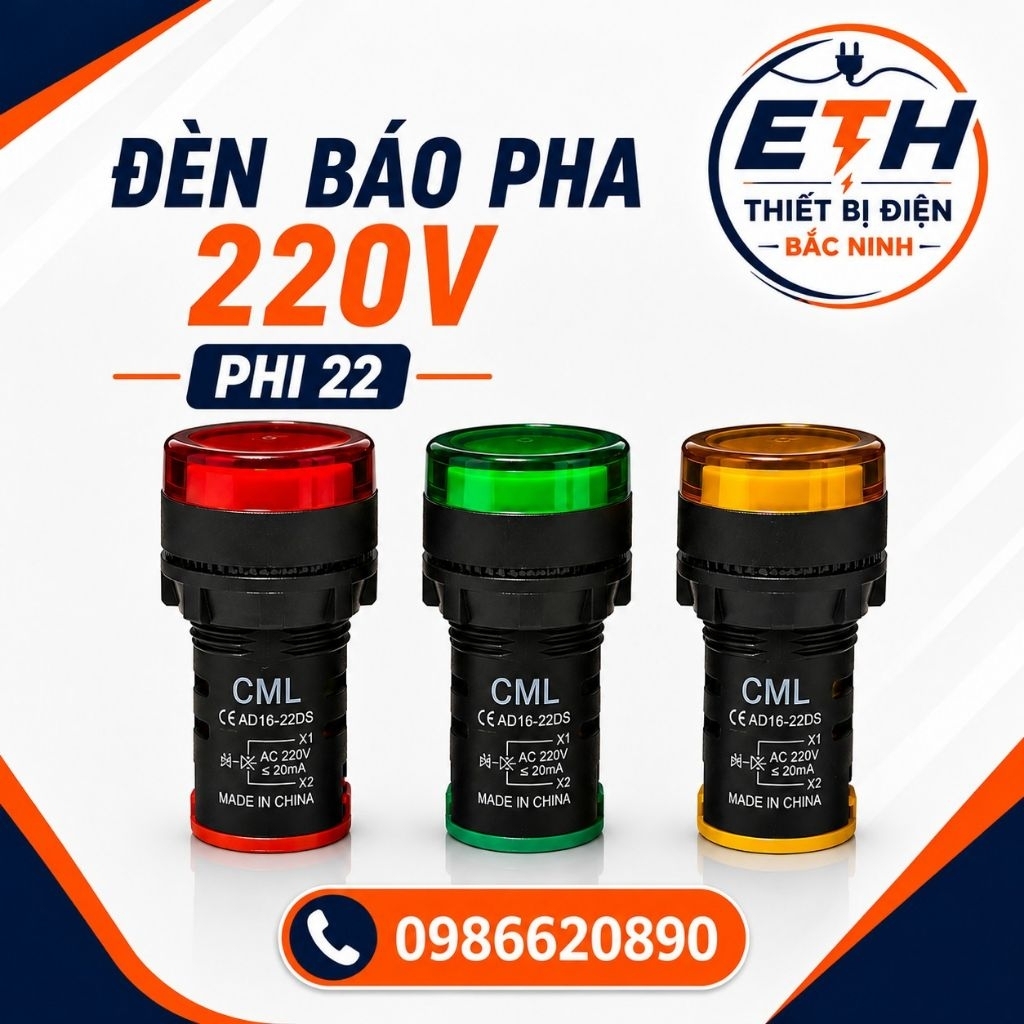 ĐÈN BÁO PHA CML AD16-22DS