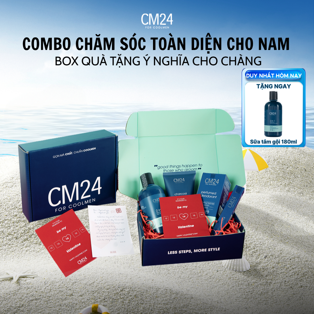 [KHÔNG HỘP] Combo Quà Tặng Bạn Trai Box CM24 For Coolmen Chăm Sóc Cơ Thể Nam Giới