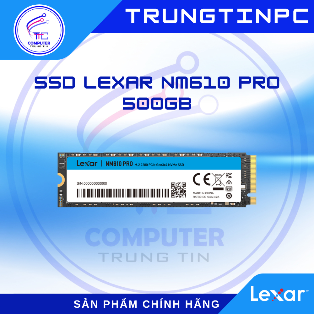 Ổ cứng SSD M.2 NVME Lexar NM610 Pro 500GB - Chính hãng, BH 36T