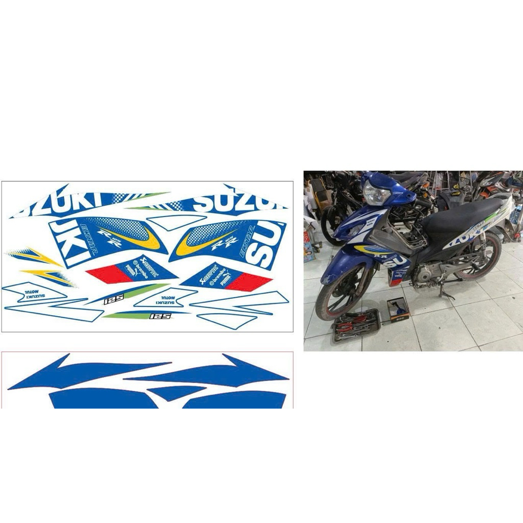 Tem xe Axelo - màu xanh vàng đỏ - tem in 4 lớp