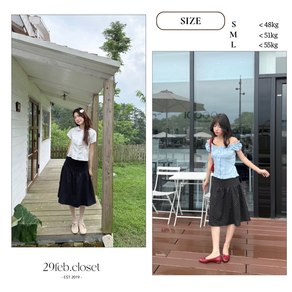 Chân váy chéo chấm bi kiểu Nhật, Chân váy Sumi Skirt kaki kiểu Nhật - 29feb.closet - CV77 | BigBuy360 - bigbuy360.vn
