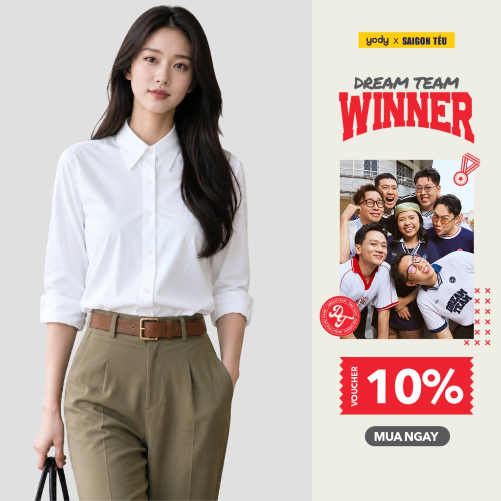 Áo sơ mi nữ Yody dài tay dáng regular, vải lụa nến chống nhăn TRA - WOSH26A007 | BigBuy360 - bigbuy360.vn