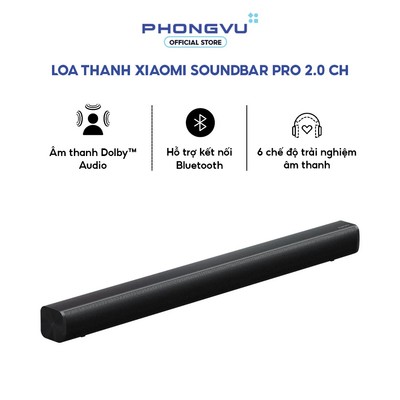 Loa thanh Xiaomi Soundbar Pro 2.0 ch - Công suất 84W, Dolby Audio, Bluetooth, HDMI ARC - Bảo hành 12th