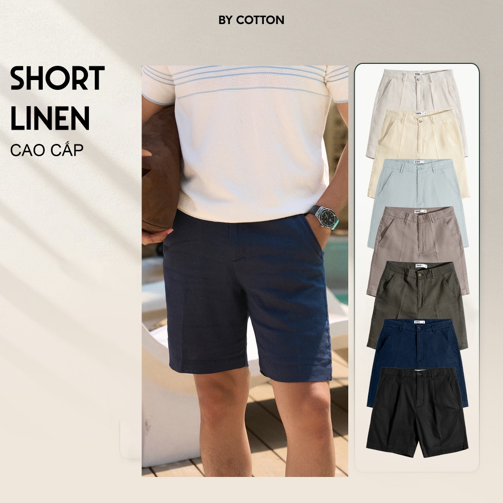 Quần Short Nam Cao Cấp Linen Bycotton Multi Color - SS2 - Luôn Tặng Hộp Đóng – BY COTTON
