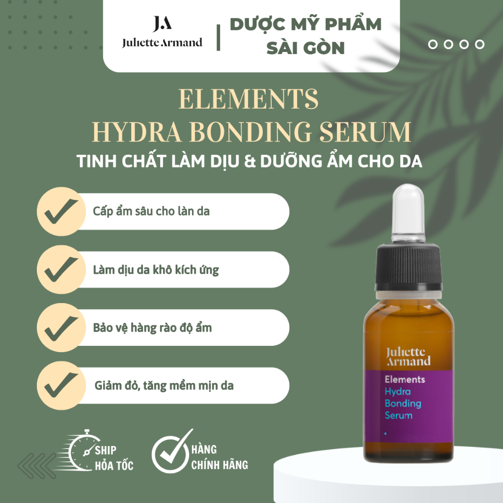 Juliette Armand Elements Hydra Bonding Serum Tinh Chất Làm Dịu & Dưỡng Ẩm Cho Da 20ml
