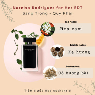 Nước Hoa 𝑵𝒂𝒓𝒄𝒊𝒔𝒐 𝑹𝒐𝒅𝒓𝒊𝒈𝒖𝒆𝒛 𝑭𝒐𝒓 𝑯𝒆𝒓 𝑬𝒅𝒑 /𝑬𝒅𝒕 / 𝑷𝒖𝒓𝒆 𝑴𝒖𝒔𝒄 / 𝑭𝒐𝒓𝒆𝒗𝒆𝒓