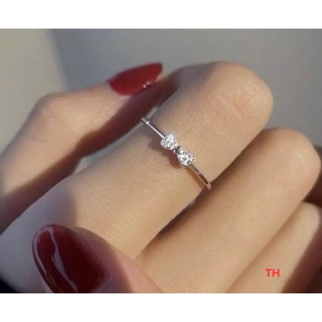 Nhẫn nơ bạc free size