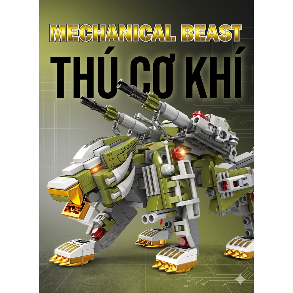 Đồ Chơi Lắp Ráp KAZI : Siêu Thú Thiết Giáp Cơ Khí