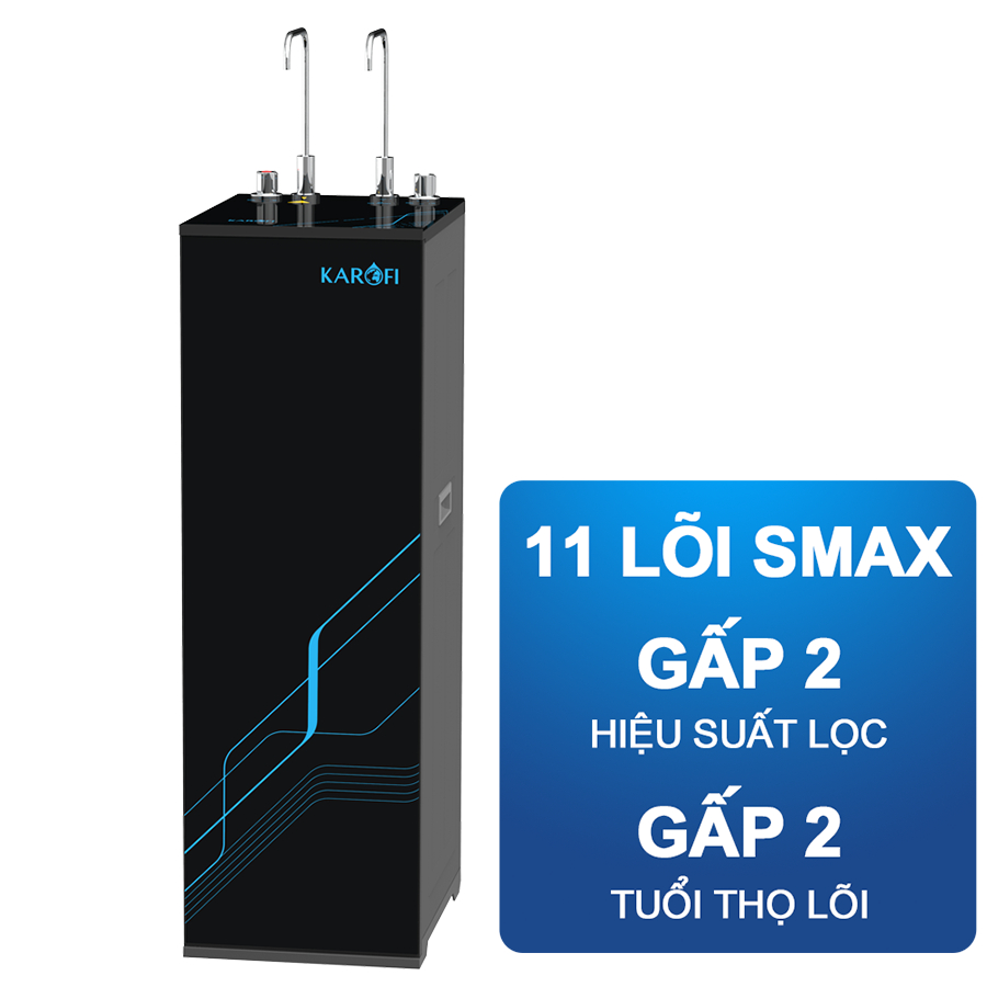 [CHÍNH HÃNG] Máy lọc nước NÓNG NGUỘI Karofi KAH-D18 - 11 lõi lọc công nghệ Smax, 2 vòi với 2 chế độ