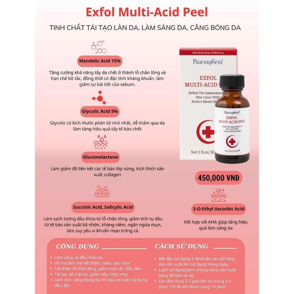 Ảnh 5 của Serum Pharmaform Peel giúp thông thoáng lỗ chân lông, làm da mịn màng và giúp da tươi sáng, đều màu