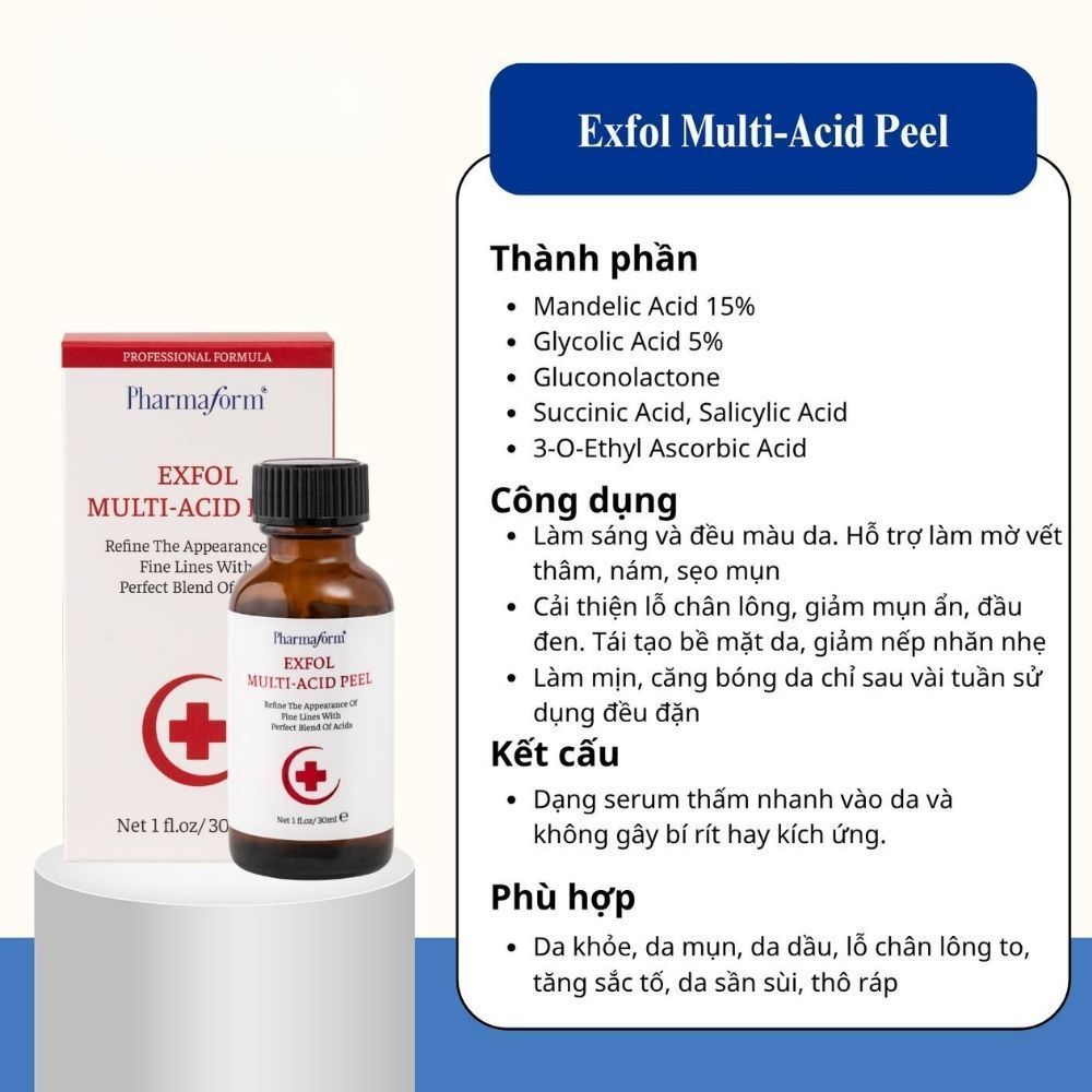 Ảnh 9 của Serum Pharmaform Peel giúp thông thoáng lỗ chân lông, làm da mịn màng và giúp da tươi sáng, đều màu