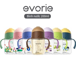 Bình nước Evorie 360 độ có van chống sặc và tay cầm cho bé tập uống nước 200ml