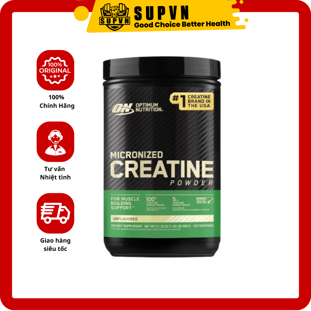Bột pha hỗ trợ tập thể thao Optimum Nutrition Micronized Creatine Powder