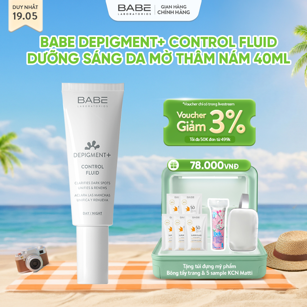 Kem Dưỡng Sáng Da Và Làm Mờ Vết Thâm Nám DEPIGMENT+ Control Fluid Tuýp 40ml