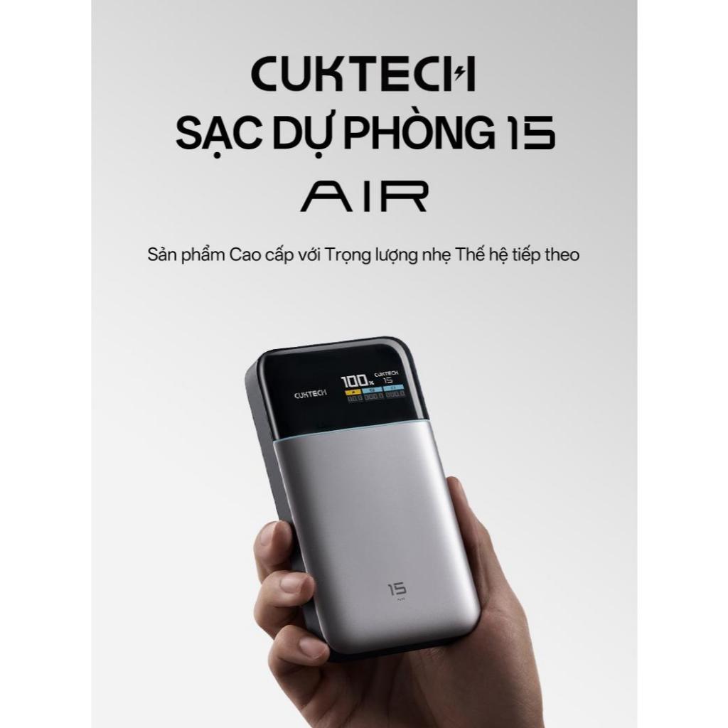 CUKTECH 15 AIR Sạc Di Động 2C1A | Công Suất 100W Max | Dung Lượng 15.000mAh | Bảo Hành 18 Tháng PB150S | BigBuy360 - bigbuy360.vn