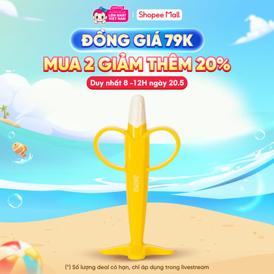 Gặm nướu silicone Quả Chuối Animo (Vàng)