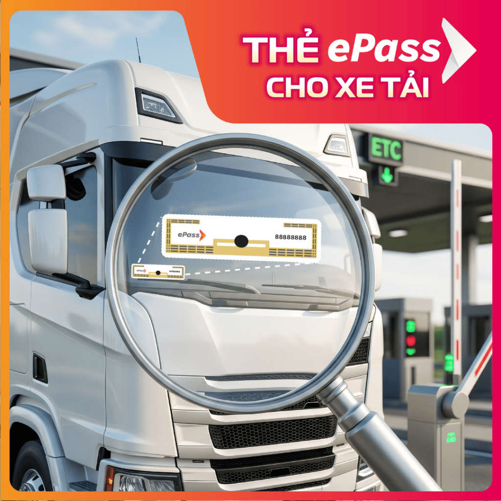 (Shop chính hãng) Thẻ dán thu phí không dừng tự động ePass cho xe tải.