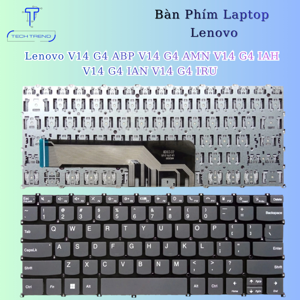 bàn phím laptop tương thích thay cho Lenovo V14 G4 ABP V14 G4 AMN V14 G4 IAH V14 G4 IAN V14 G4 IRU