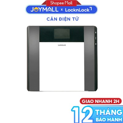 Cân sức khỏe điện tử LocknLock ENC516BLK, Hàng chính hãng, dùng trong gia đình, tối đa 180kg-JoyMall