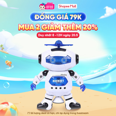 Robot nhảy múa và xoay chong chóng có nhạc đèn YN382700 C407