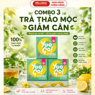 [Combo 3 hộp] Trà thải độc ruột Yoo Go Turbo Tea siberian, trà thải độc hỗ trợ giảm cân, cải thiện hệ tiêu hóa
