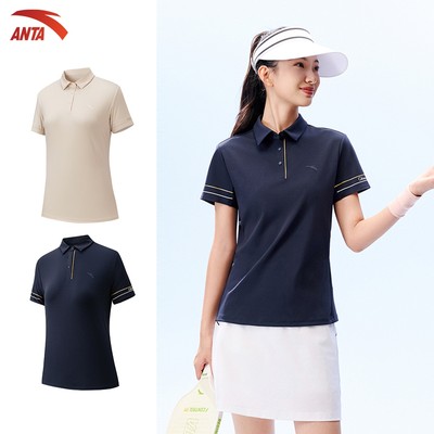 ANTA HERO Áo Polo Nữ Gold Medal Ice Silk Áo Ngắn Tay Thoáng Mát, Công Sở Đi Làm Thể Thao tennis/  pickleball 1626B7103
