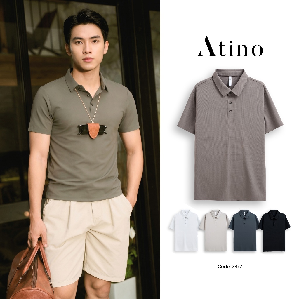 Áo Polo Nam ATINO Chất Mềm Mát, Thiết Kế Lịch Lãm, Sang Trọng L.6.3477