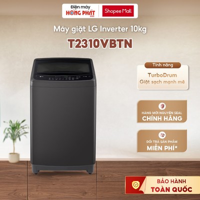 Máy giặt lồng đứng LG Inverter 10kg T2310VBTN - Đen [GIAO TOÀN QUỐC]
