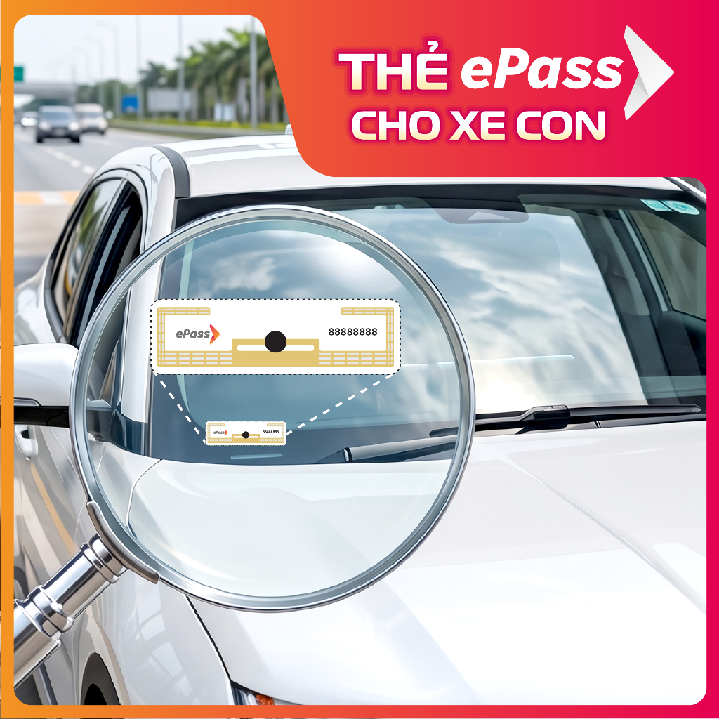 (Shop chính hãng) Thẻ dán thu phí không dừng tự động ePass cho xe oto con.