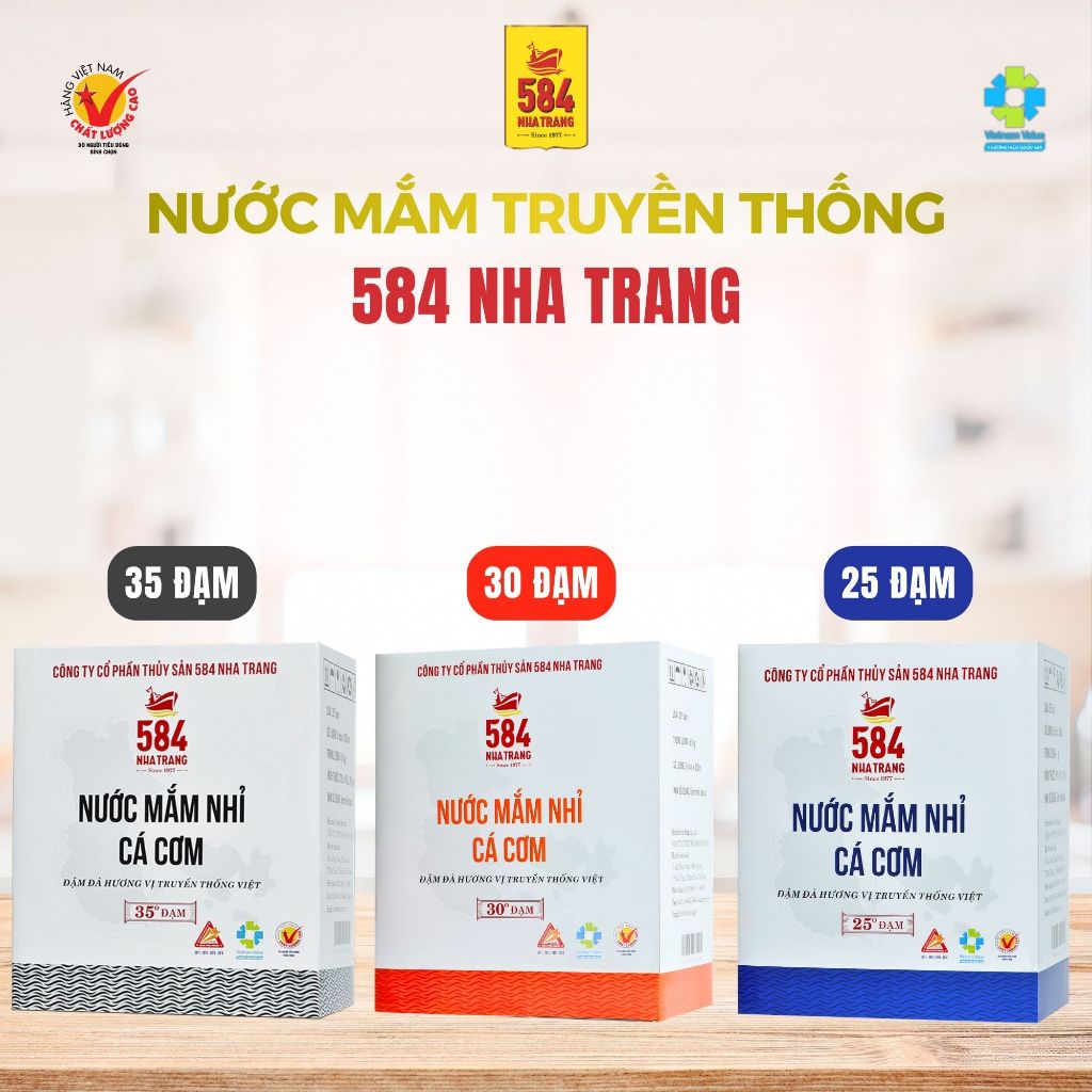 [Thùng 6] Nước Mắm 584 Nha Trang Phù Hợp Cho Mọi Gia Đình - Chai Nhựa 500ml 584NT